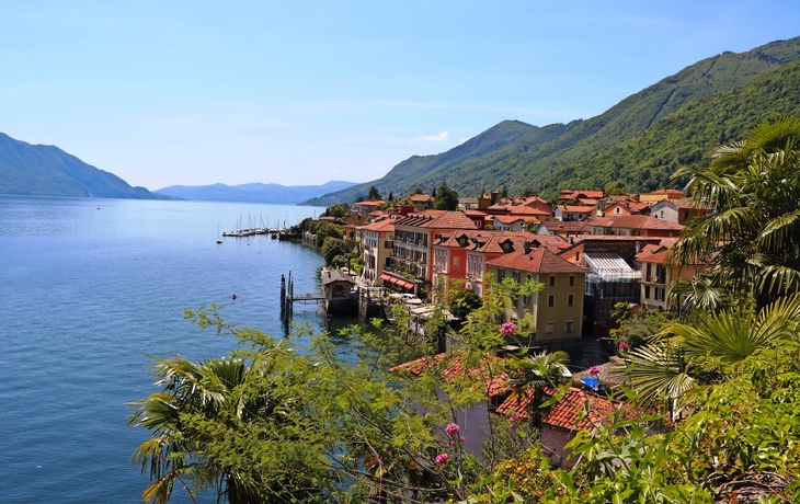 Ufergegend von Cannero Riviera am Lago Maggiore, Piemont Italien